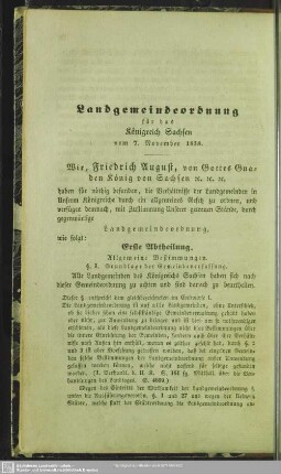 Erste Abtheilung. Allgemeine Bestimmungen