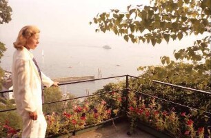 Meersburg: Terrasse von Frau Müller-Ortloff mit Seeblick, mit Gismara Idler, von oben