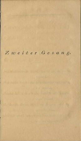 Zweiter Gesang.