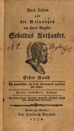 Das Leben und die Meinungen des Herrn Magister Sebaldus Nothanker, 1