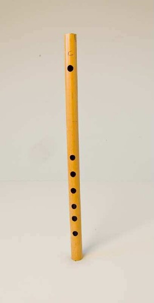 open transverse flute with finger holes