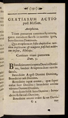 151-155, Gratiarum Actio post Missam
