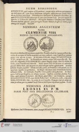 Numisma Aereum Leonis XI. P. M. [...]
