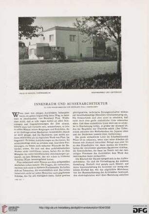 Innenraum und Aussenarchitektur: zu den neuen Arbeiten von Bernhard Pfau, Düsseldorf