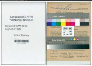 Entnazifizierung Hanny Krick , geb. 27.08.1920 (Lehrerin)