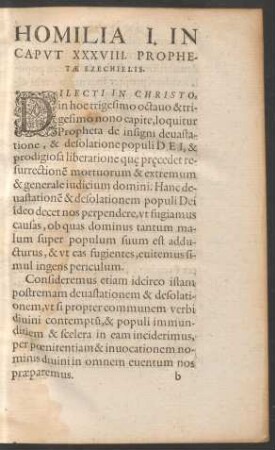 Homilia I. In Caput XXXVIII. Prophetae Ezechielis.
