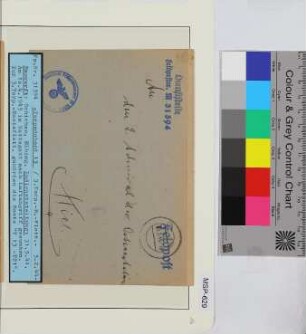 Dienstbrief, Schiffsname/Landeinheit: T 13, Feldpostnr. 31594; Frankatur, Mi.-Nr.: [Keine]; Poststempel: 5.2.44.-18; Nebenstempel: Dienststelle Feldpost-Nr. M31594