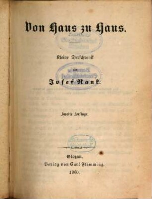 Von Haus zu Haus : kleine Dorfchronik