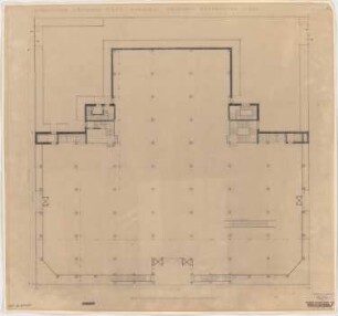 Warenhaus Tietz, Breslau: 6. Entwurf, Grundriss EG 1:100