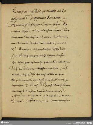 [Briefentwurf an Kaiser Rudolf II.]