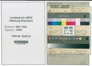 Entnazifizierung Gertrud Vielmal , geb. 10.03.1899 ()