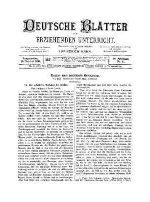 Nation und nationale Erziehung : (Fortsetzung)