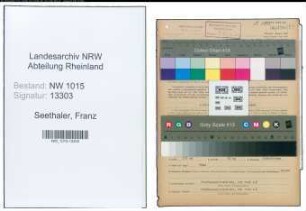 Entnazifizierung Franz Seethaler , geb. 30.10.1900 (Postschaffner)