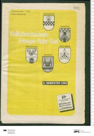 Programm 2. Semester 1992