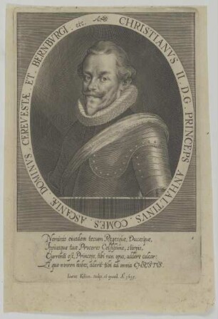 Bildnis des Christianvs II. Princeps Anhaltinuvs