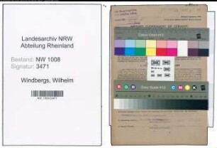 Entnazifizierung Wilhelm Windbergs , geb. 28.08.1896 (Landwirt)