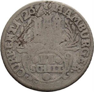 Münze, Doppelschilling, 1726