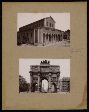Abtei Sankt Bonifaz und Siegestor, München: Außenansichten