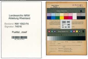 Entnazifizierung Josef Puetter, geb. 09.03.1909 (Metzger)
