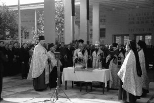 Bukarest: (stellvertr. Ministerpräsident und Außenminister) Prof. Mihai Antonescu beim Gottesdienst