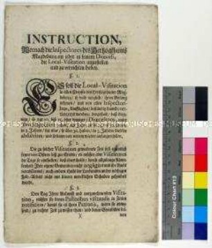 Verordnung der Königlich Preußischen Reigerung zur regelmäßigen Durchführung der Inspektionen der Diözesen im Herzogtum Magdeburg