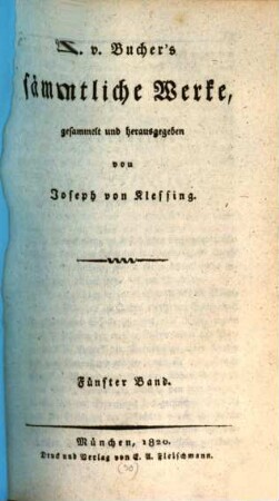 A. v. Bucher's sämmtliche Werke. 5, Pangraz : Geschichte eines Bürgersohnes