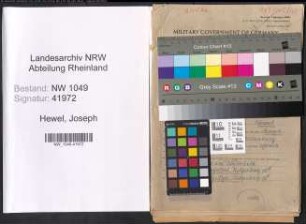 Entnazifizierung Joseph Hewel , geb. 22.05.1888 (Steiger)