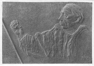 Bildnisrelief von Käthe Kollwitz nach einem Selbstbildnis
