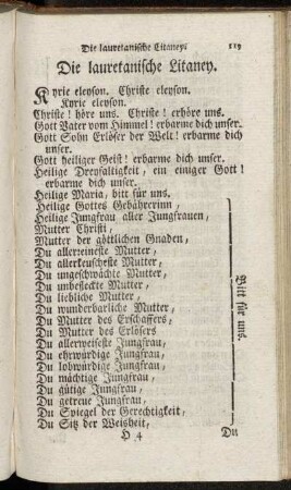 Die lauretanische Litaney.
