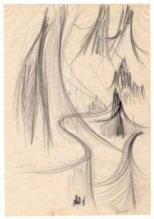 Skizze zu "Der Golem, wie er in die Welt kam" (1920)