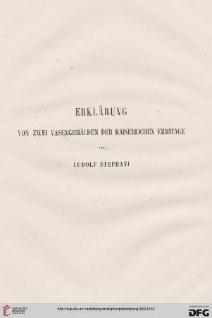 Erklärung von zwei Vasengemälden der kaiserlichen Ermitage