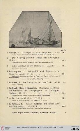 [Handzeichnungen alter Meister] (Nr. 1 - 234)