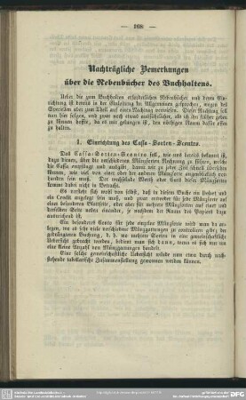 Nachträgliche Bemerkungen über die Nebenbücher des Buchhaltens