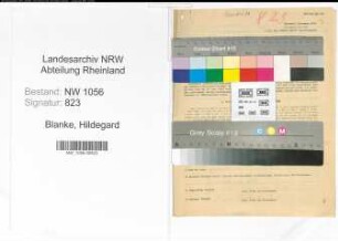 Entnazifizierung Hildegard Blanke , geb. 21.03.1909 ()