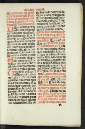 Modus orandi secundum chorum ecclesie Nunburgensis ...