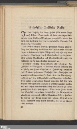 Griechisch-türkische Reise