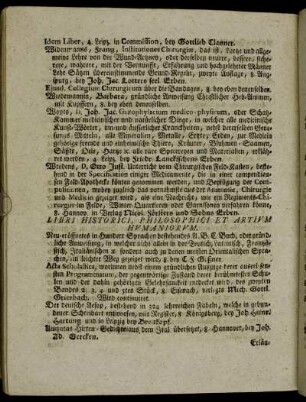 Libri Historici, Philosophici Et Artivm Hvmaniorvm.