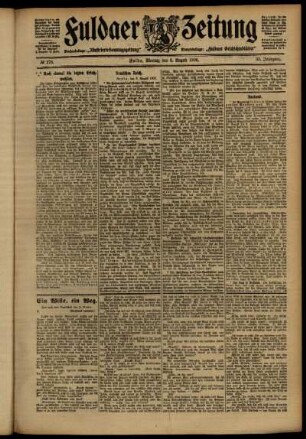 Ausgabe vom Montag, den 06. August 1906.