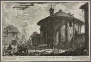Veduta del Tempio di Cibele a Piazza della Bocca della Verità.