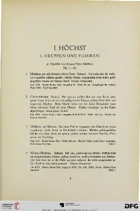 I. Höchst (Nr. 1-125)