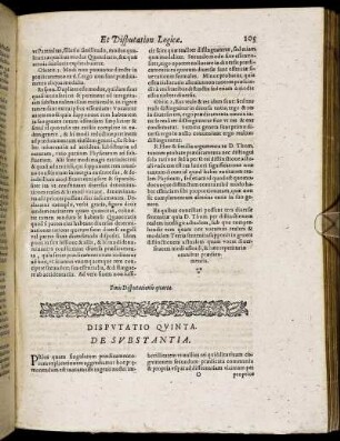 Disputatio Quinta. De Substantia