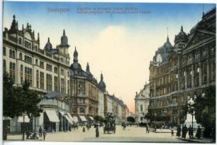 Budapest. Schlangenplatz mit Kossuth-Lajos-Gasse