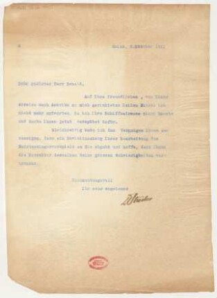 Brief an Alexander Sebald : 02.10.1911