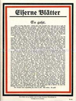 Eiserne Blätter Nr. 50 - Es geht