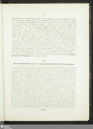 IX. Durchschnittszeichnung der vokalen Schallräume des Stimmorgans