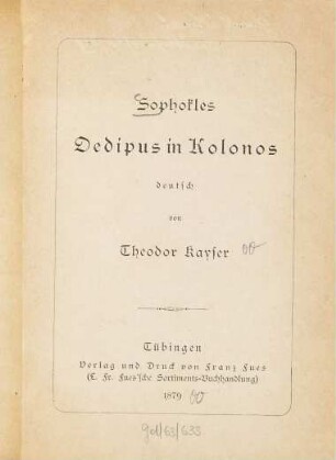 Oedipus in Kolonos