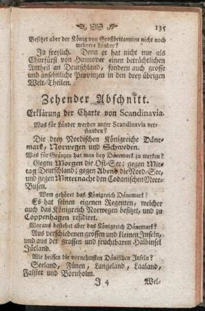Zehender Abschnitt. Erklärung der Charte von Scandinavia.