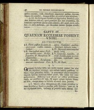 Caput IV. Quaenam Ecclesiae Possint Uniri.