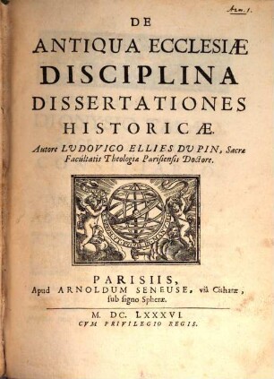 De antiqua ecclesiae disciplina dissertationes historicae