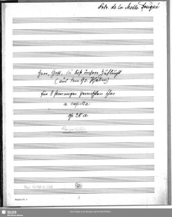 Herr Gott du bist unsere Zuflucht - Mus.10108-E-500 : Coro - op. 28a